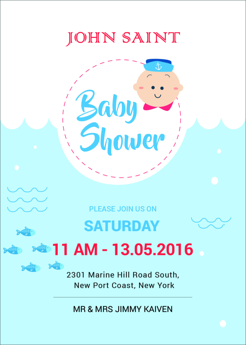 Couples Baby Shower Invitation Template