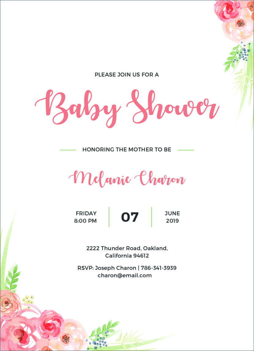 Baby Shower Invitation Template