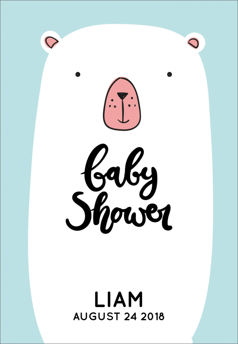 Baby Shower Invitation With Cute Bears