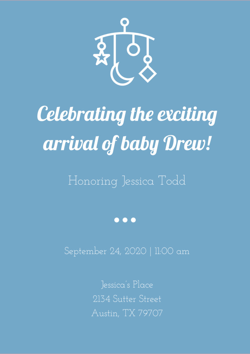 Baby Shower Invitation Template